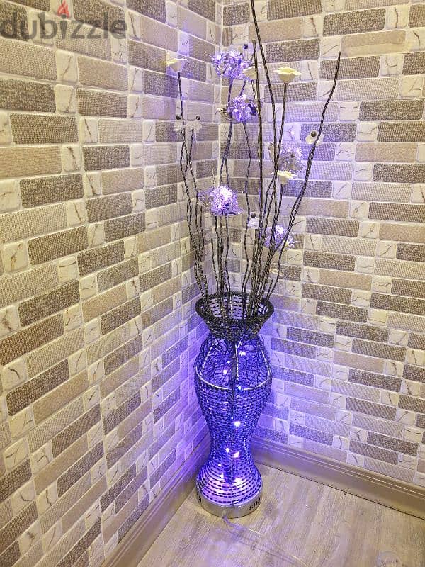 5 color lights crystal flower vase 1