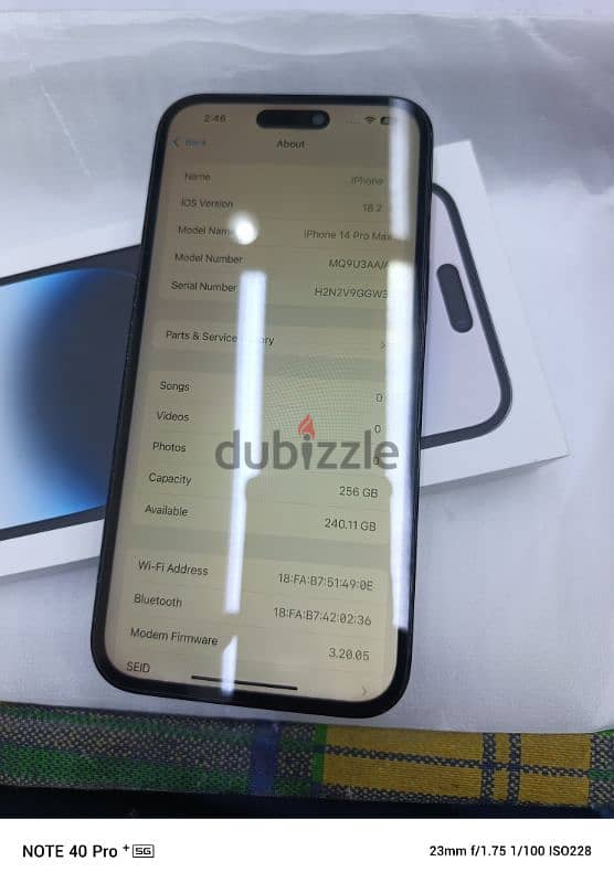 I phone 14pro max 256 LCD change back cover change face ID working 2