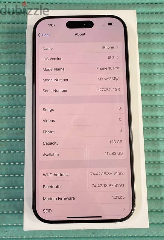 iPhone 16 Pro 5G 128 GB  natural titanium 1 Month Used Only ! 6