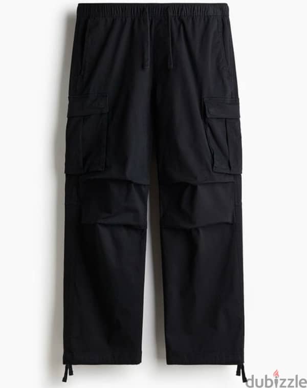 H&M black cargo pants 1