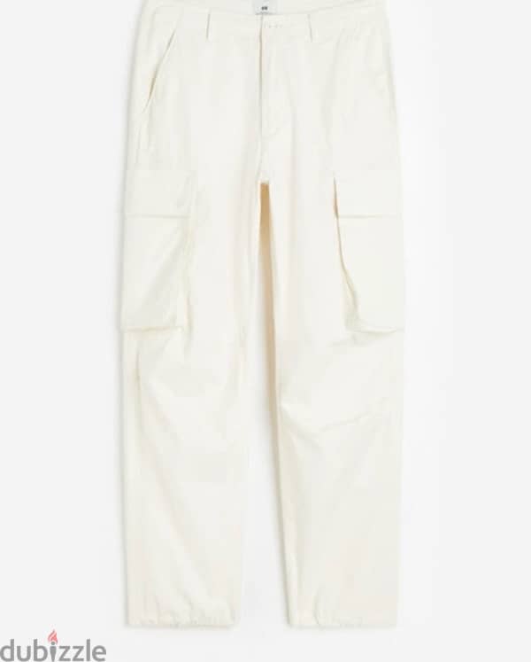 H&M white cargo pants 0