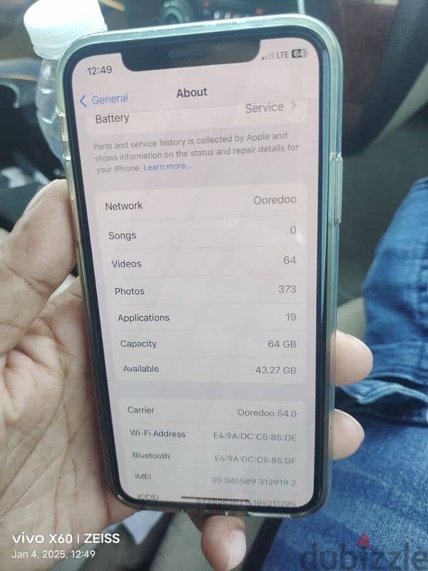 Iphone x 64 GB ONLY MOBILE 4