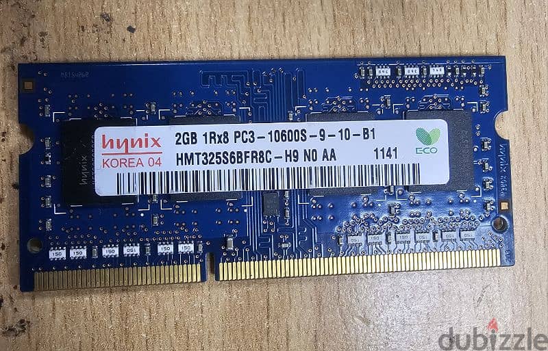 laptop ram 2Gb DDR3 hynix 2gb PC3 10600S 0