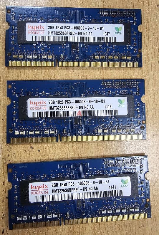 laptop ram 2Gb DDR3 hynix 2gb PC3 10600S 1