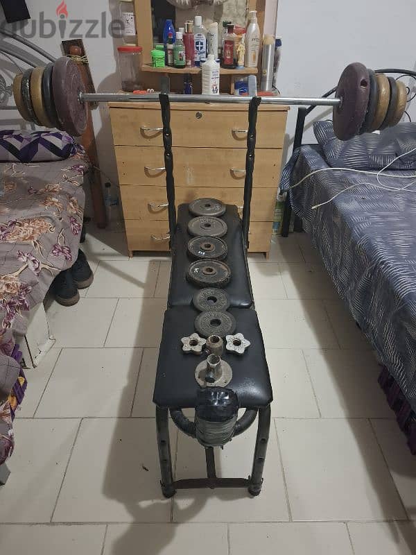 Bench Press with Total Plate Weights of 46Kg for Sale 0