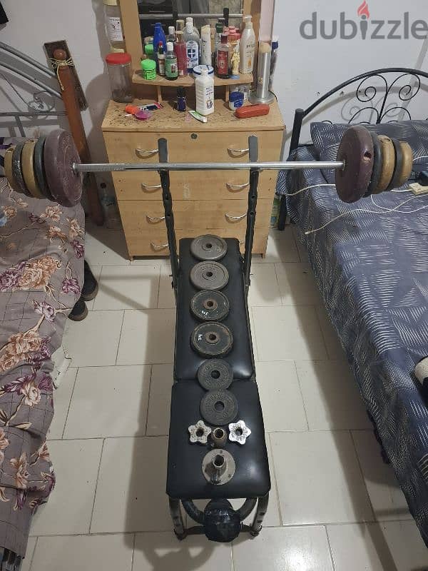 Bench Press with Total Plate Weights of 46Kg for Sale 1