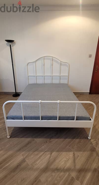 IKEA SAGSTUA Bed Frame with VADSÖ Spring Mattress – 160x200 cm