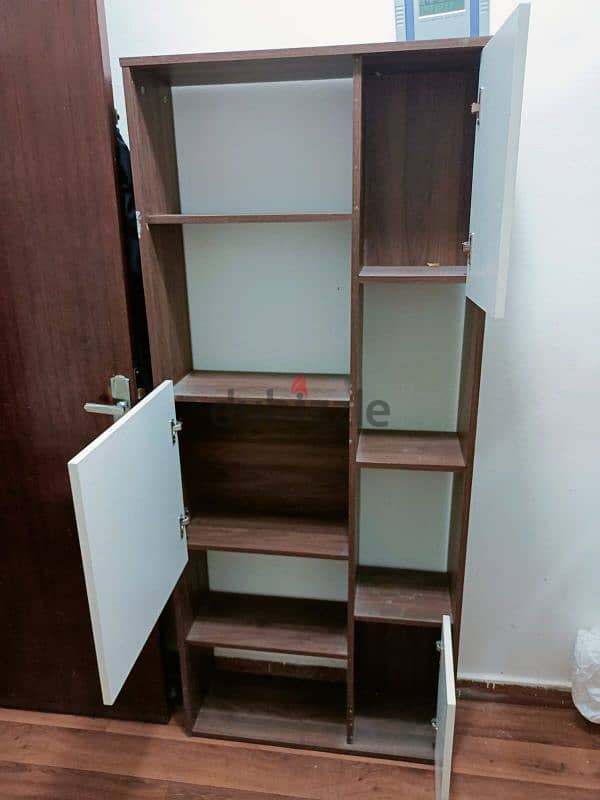 Ikea study table and books shelf in new condition 1