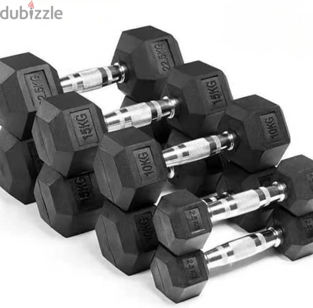 hex dumbbell new with box starts 3 kg till 30 kg just call 7