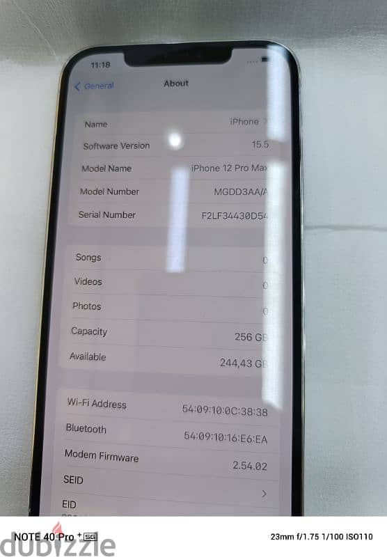 I phone 12pro max 256 88 battery very good condition 6