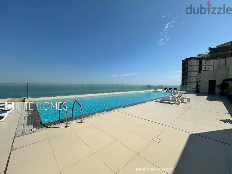 SEA VIEW FURNISHED TWO BEDROOM APARTMENT FOR RENT IN MAHBOULA 10