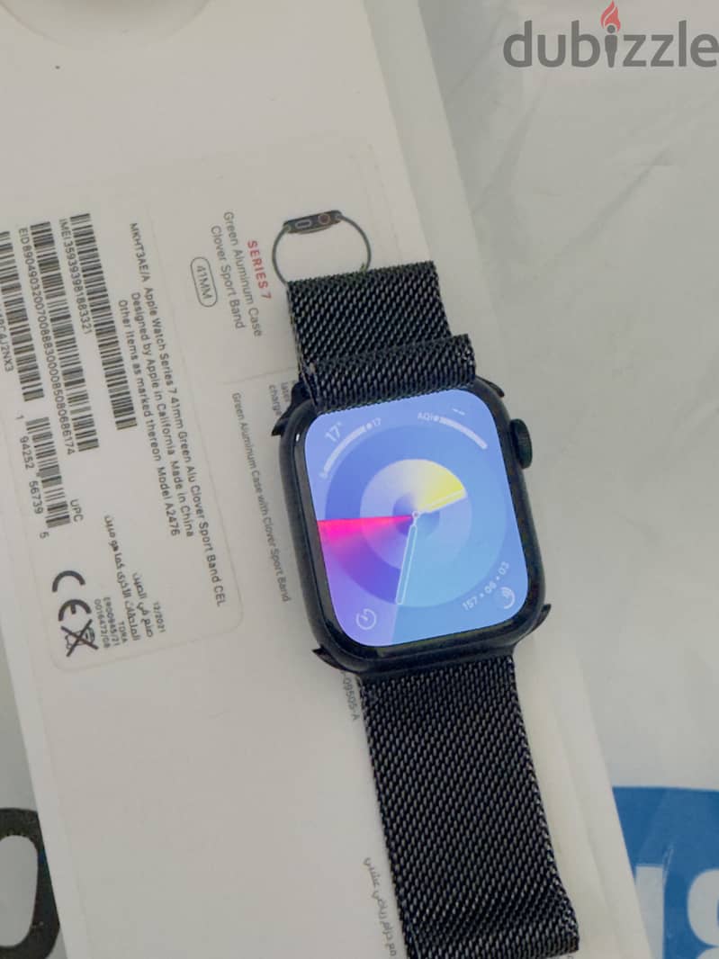 Apple Watch 7 41 mm cellular 100 battery like new 1