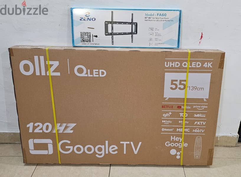 Ollz 55" UHD QLED 4K TV for Sale 0