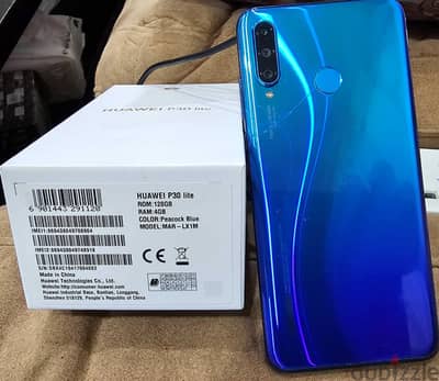 Huawei P30 Lite,4GB Ram,128GB memory,Color Peacock Blue with Google