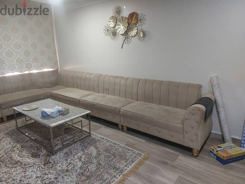 beige sofa/أريكة بيج 5