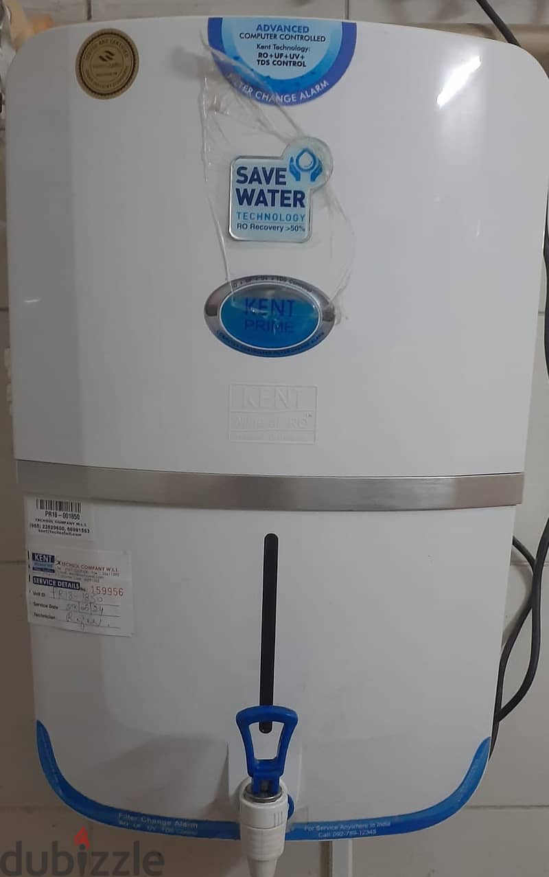 Kent Water Filter In Excelleent Condition For Sale 0