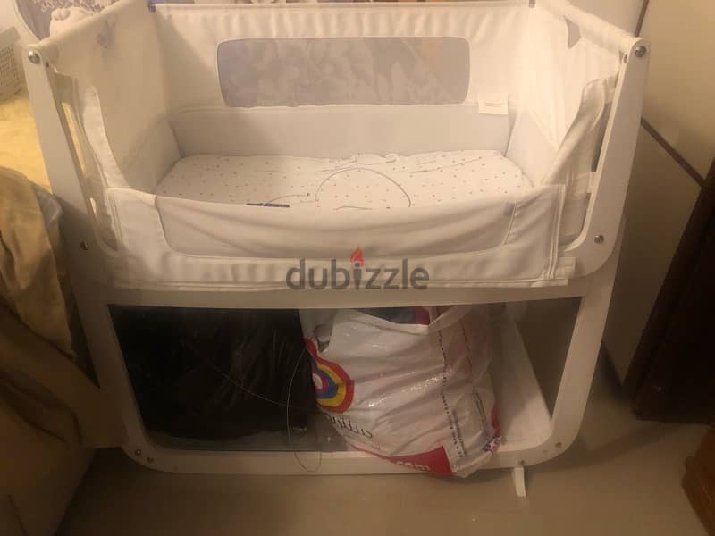 snuz pod - bedside crib + all bedding free 2