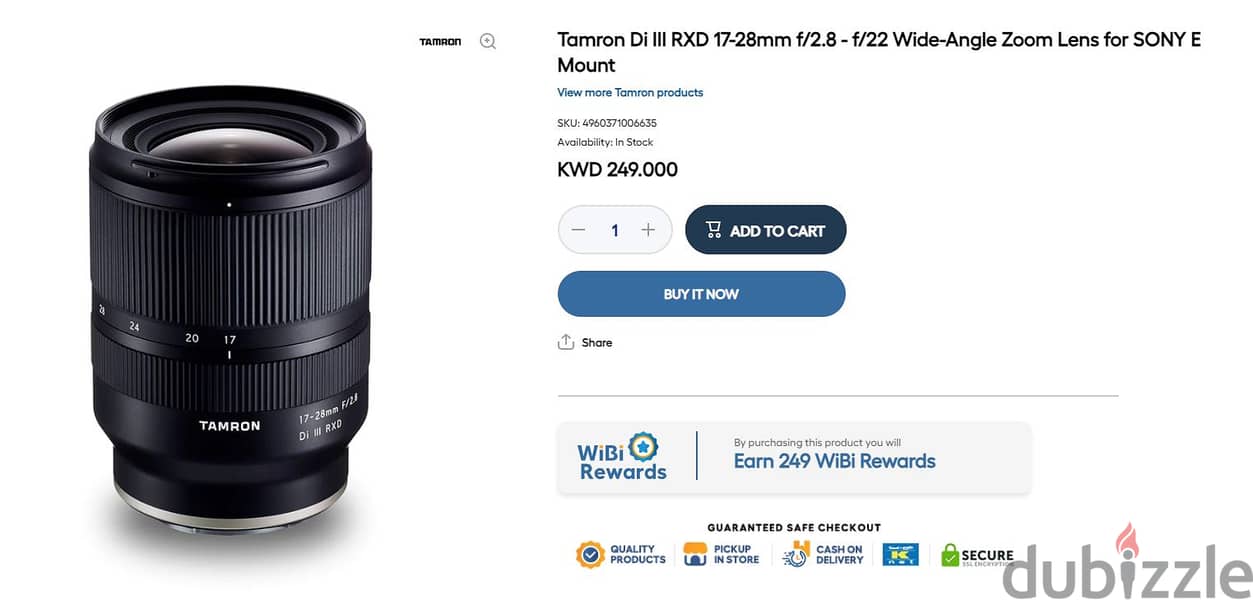 TAMRON 17-28mm F/2.8 full frame lens 0