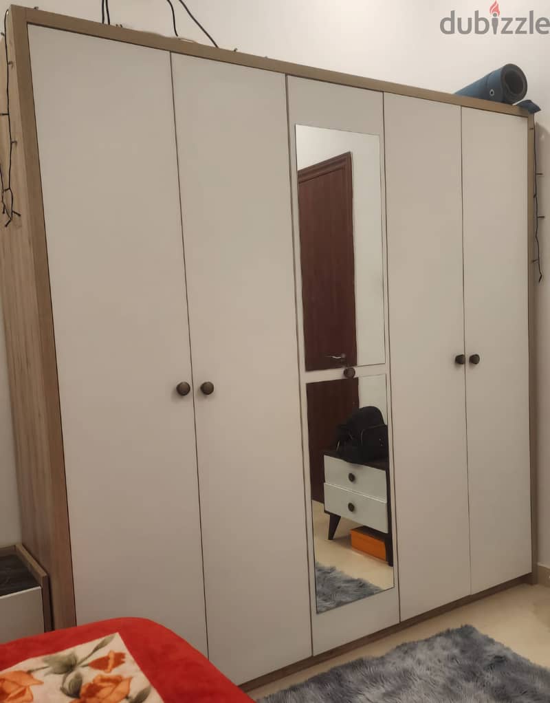 Used but same New condition! Bed, cabinet, mirror. 1