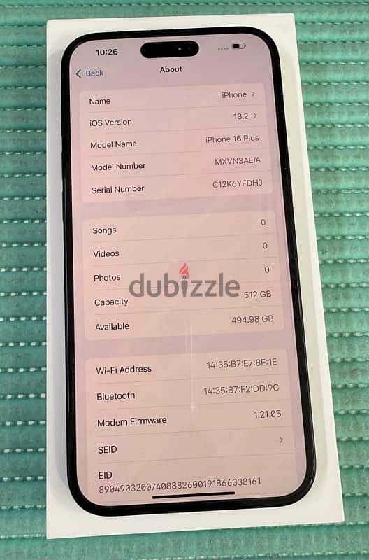 iPhone 16 Plus 5G 512 GB Black Used! 6