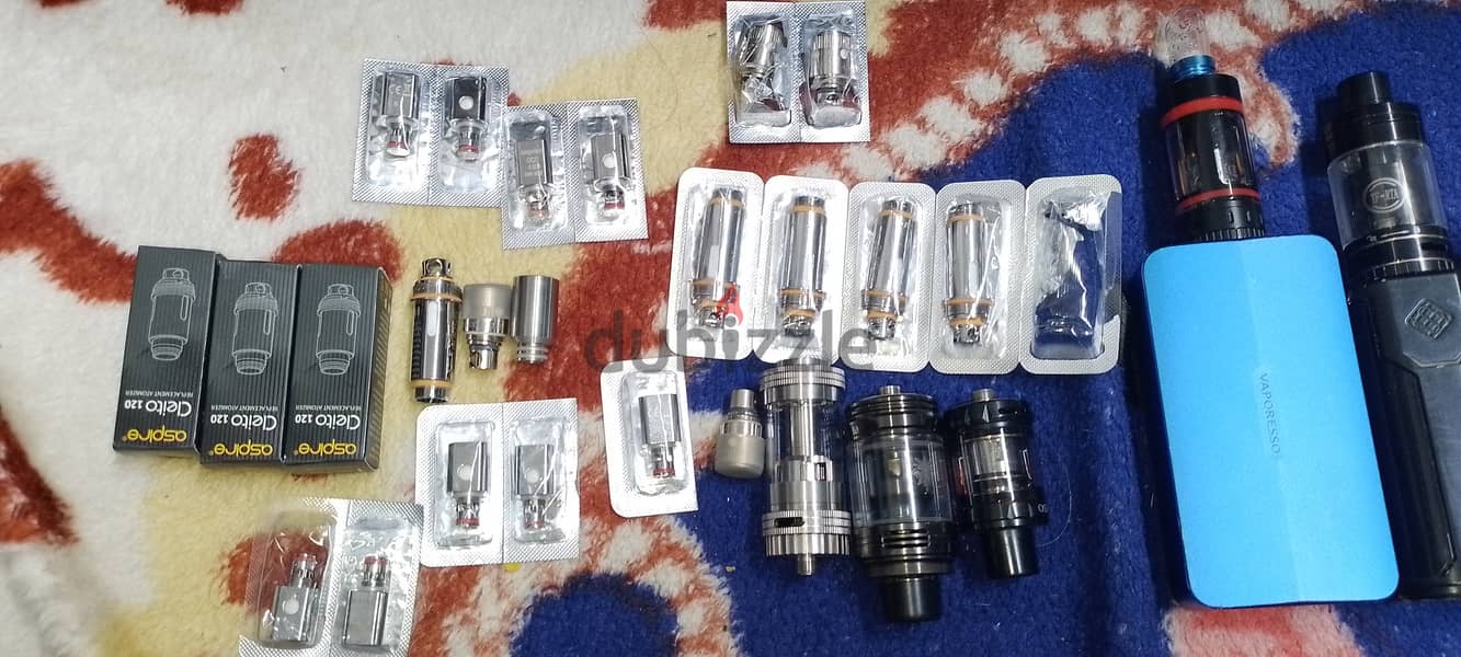 3 vapes with accessories only 55 kd          Brand tesla 0