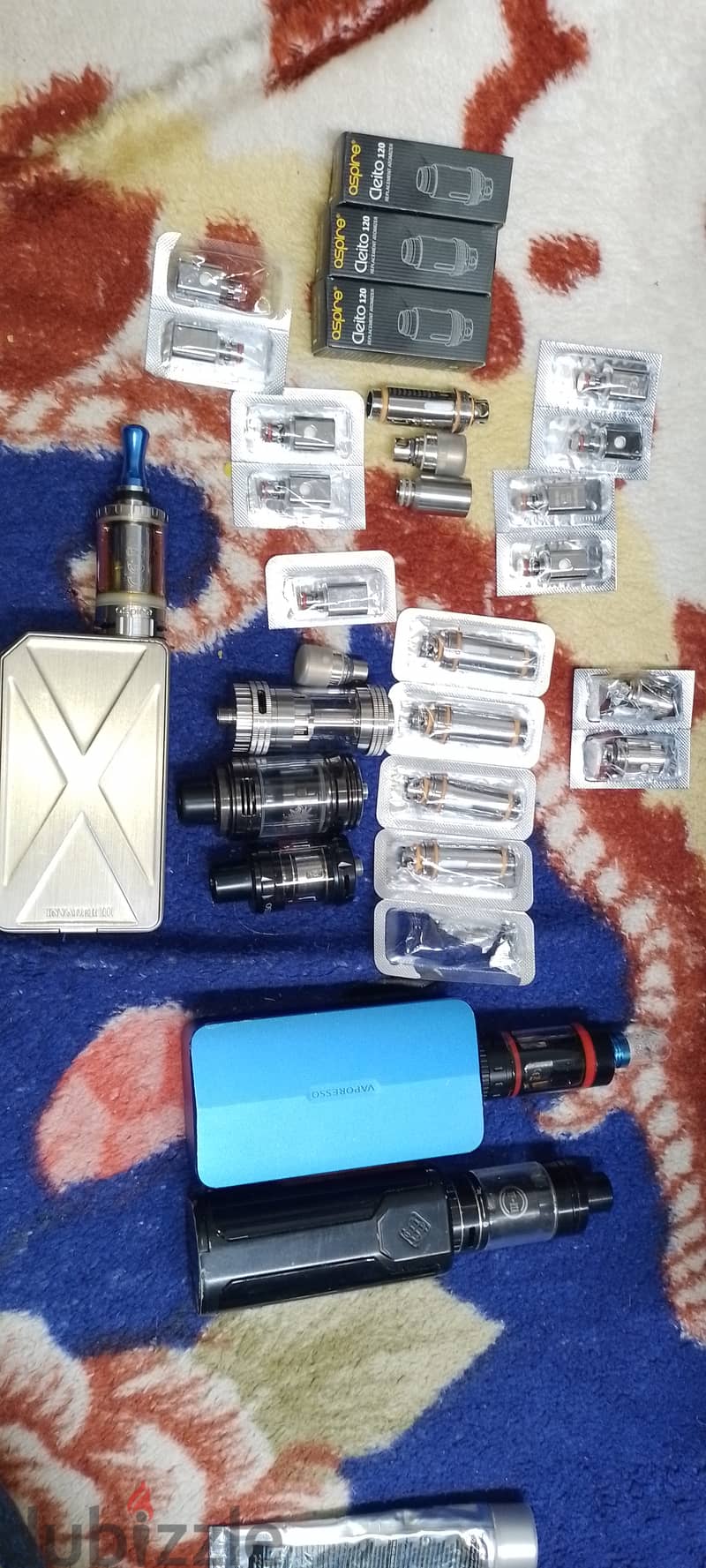 3 vapes with accessories only 55 kd          Brand tesla 2