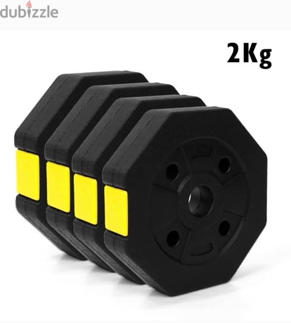 yellow Dumbell 20 kg new with bar connector best price 15 kd 3