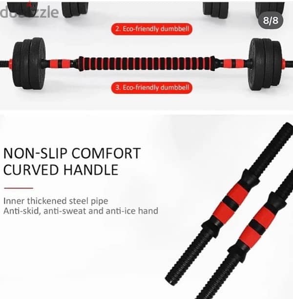 new dumbbell red black color best quality cast iron best price 14