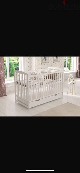 baby bed with mattress for 25kd 0