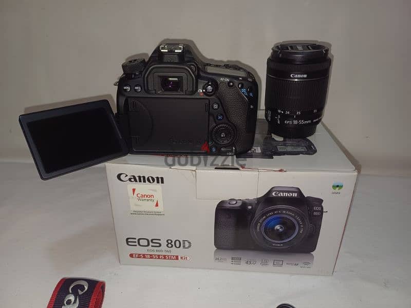 Canon 80D with box and kit lens 18-55mm stm 2