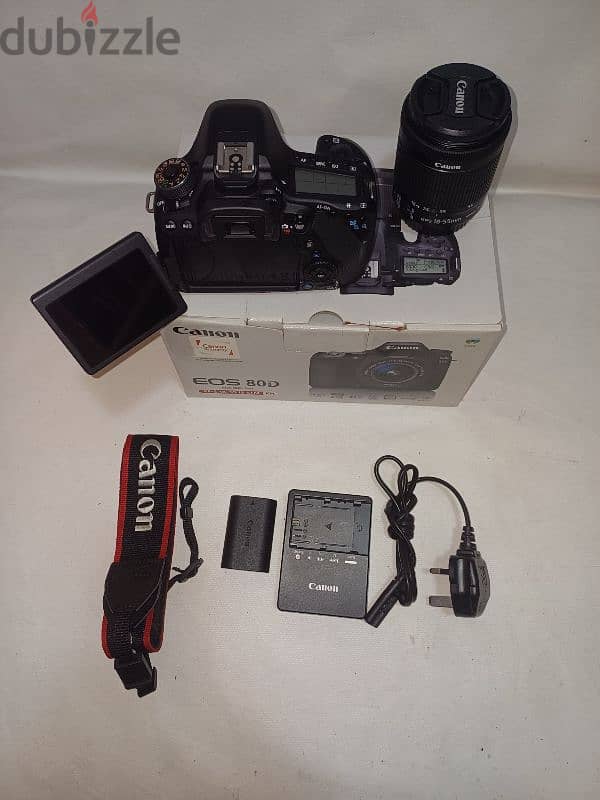 Canon 80D with box and kit lens 18-55mm stm 4