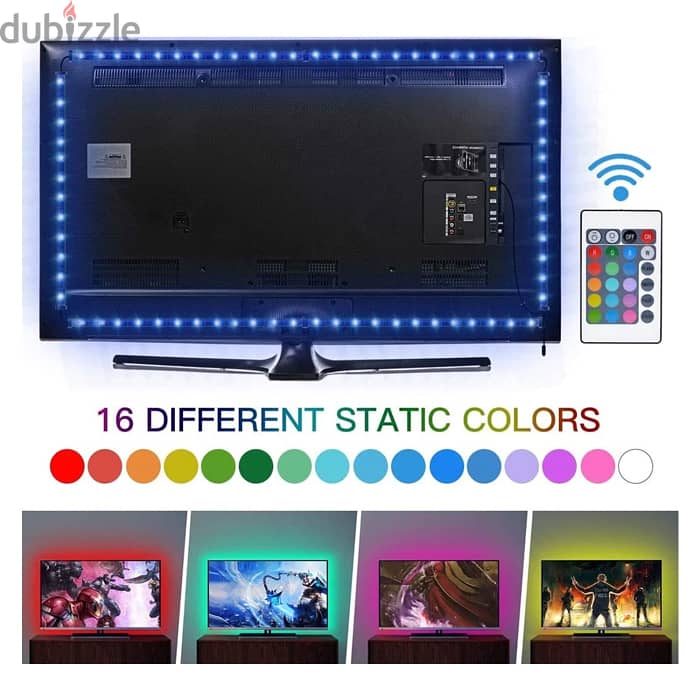 Twisted Minds Gaming Monitor/Tv RGB LED Strip Lights (2M) 2