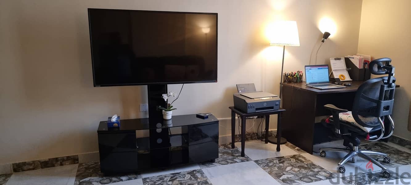 TV with Google Chrome with Cabinet for Sale 1