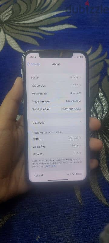 Iphone x 64gb face id issue and battery 78 very good condition 3