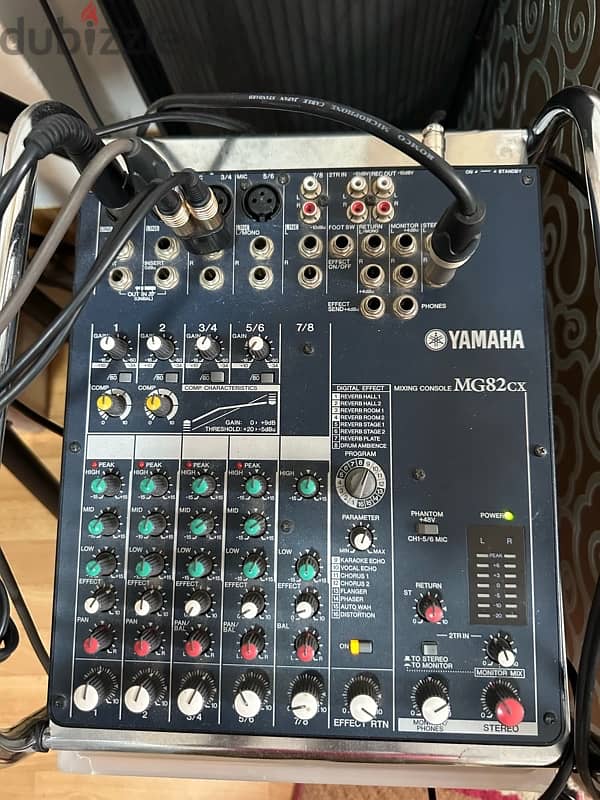 yamaha 8 channel mixer mg82cx 1