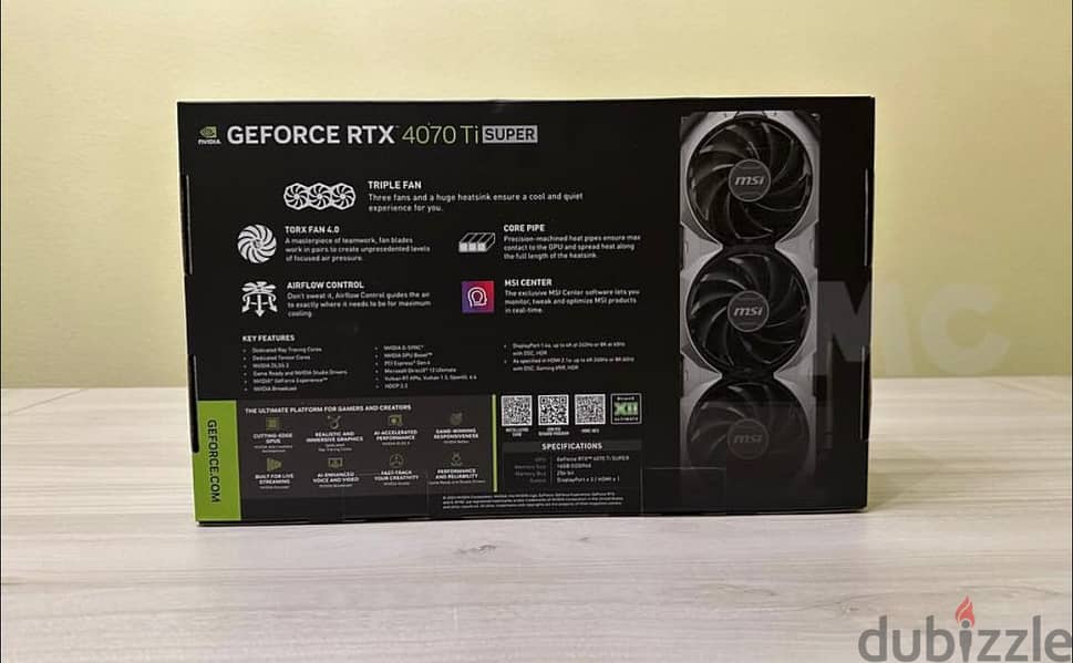 MSI NVIDIA GeForce RTX 4070 Ti VENTUS 3X DC D6X 12GB Gaming Graphics 2