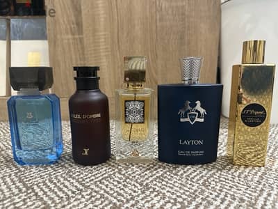 5 used perfumes 100 ml