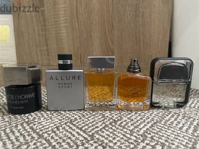 5 used perfumes 50 ml