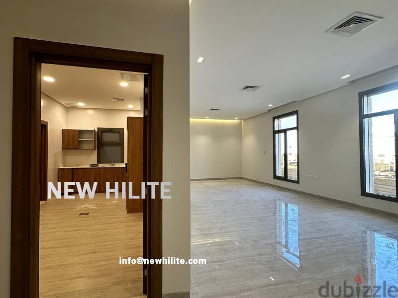 NEW FIVE BEDROOM TRIPLEX WITH ROOF FOR RENT IN AL FUNAITEES 5