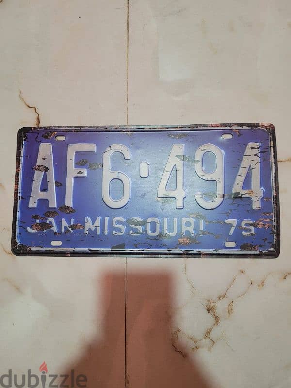 San Missoori 75 Decoration Licence Plate لوحة ترخيص سان ميسوري 75 2