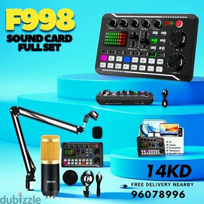 F998 Sound Card Full Set High Quality Sound And Echo