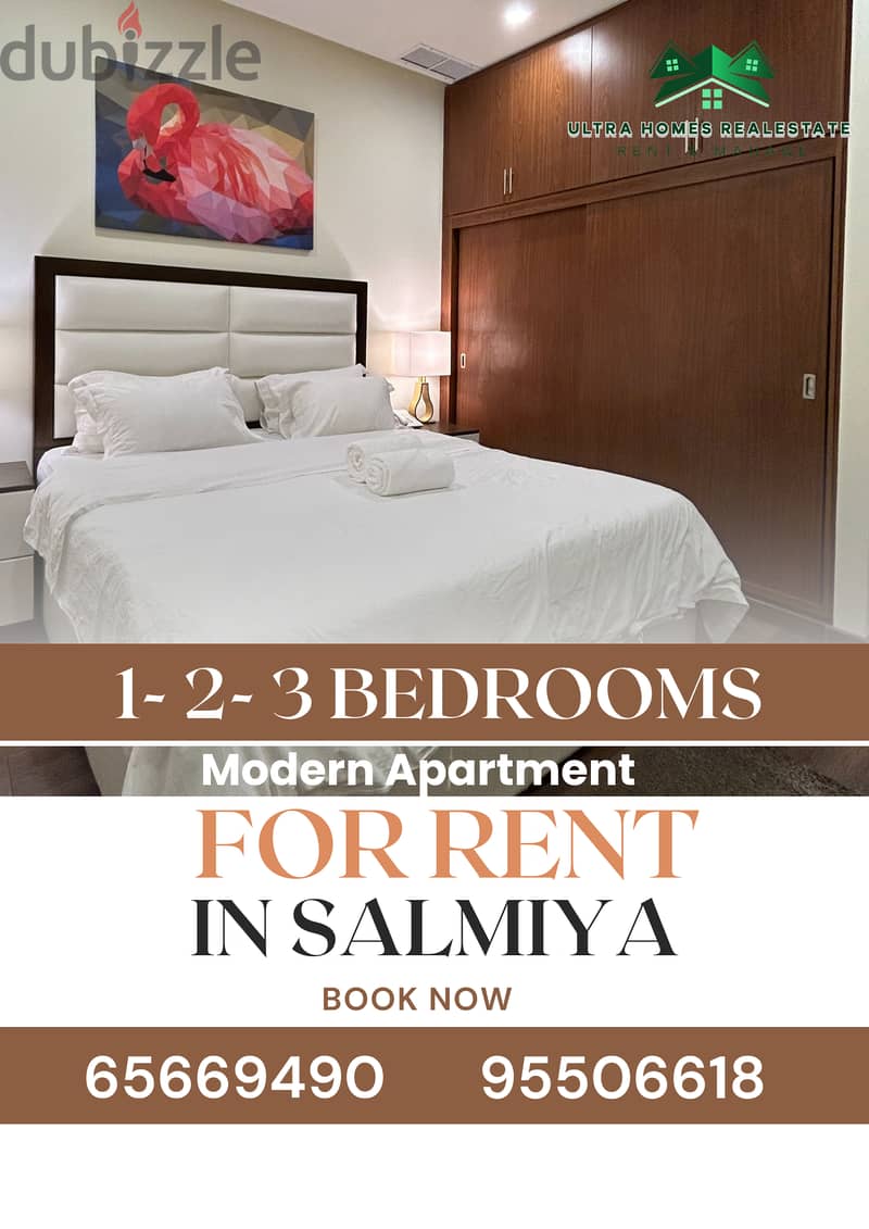 For rent IN SALMIYA 1-2-3 BEDROOMS FURNISHED FOR YEARLY CONTRACT ONLY 7