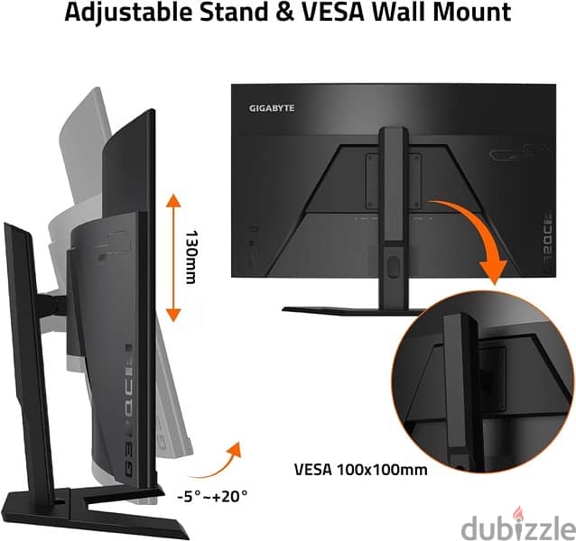 شاشة كمبيوتر جيجابايت 32 بوصه   كيرف 2k 165hz للبيع او المبادله 4