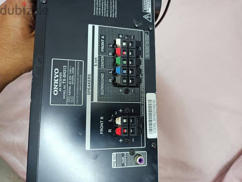 ONKYO TX-SR 313 Home theater system USB optical htmi like New conditio 4