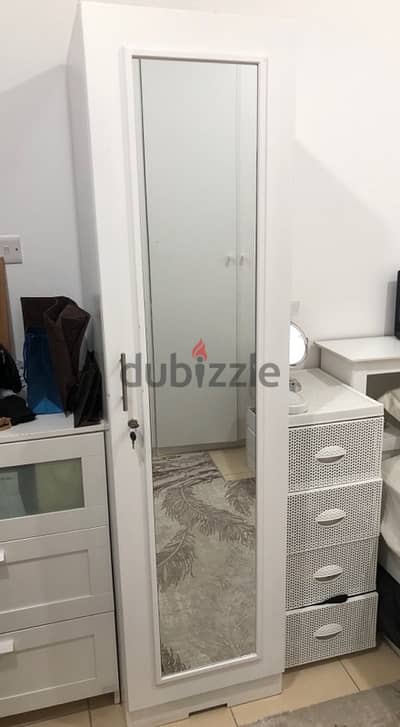 Storage Cabinet with Mirror Door