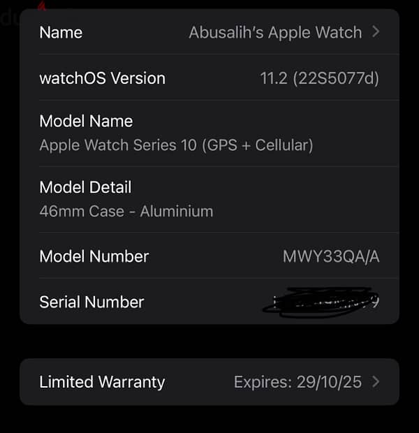 Apple Watch series 10 46mm cellular + WiFi 64GB 100. /. battery 8