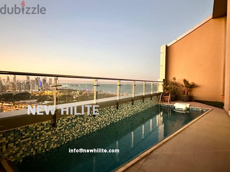 TWO MASTER BED PENTHOUSE WITH PRIVATE POOL FOR RENT IN SHAAB 4