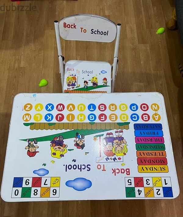 KIDS HIGH CHAIR & STUDY TABLE  available 1