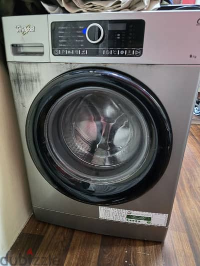 whirlpool 8kg front loading washing machine for sale