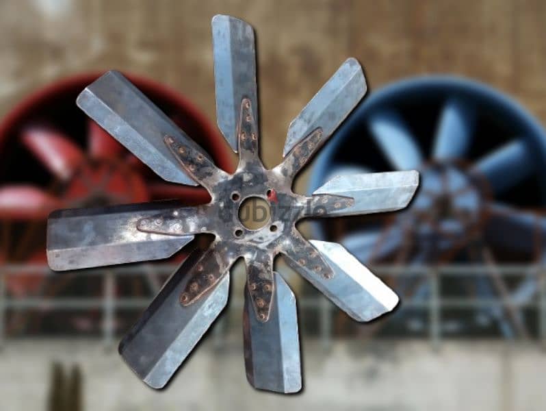 this is a radiator fan with aluminium fan blades 8 1